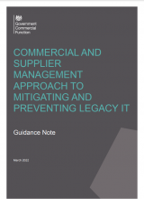 Commercial and supplier management approach to mitigating and preventing legacy IT: Guidance Note
